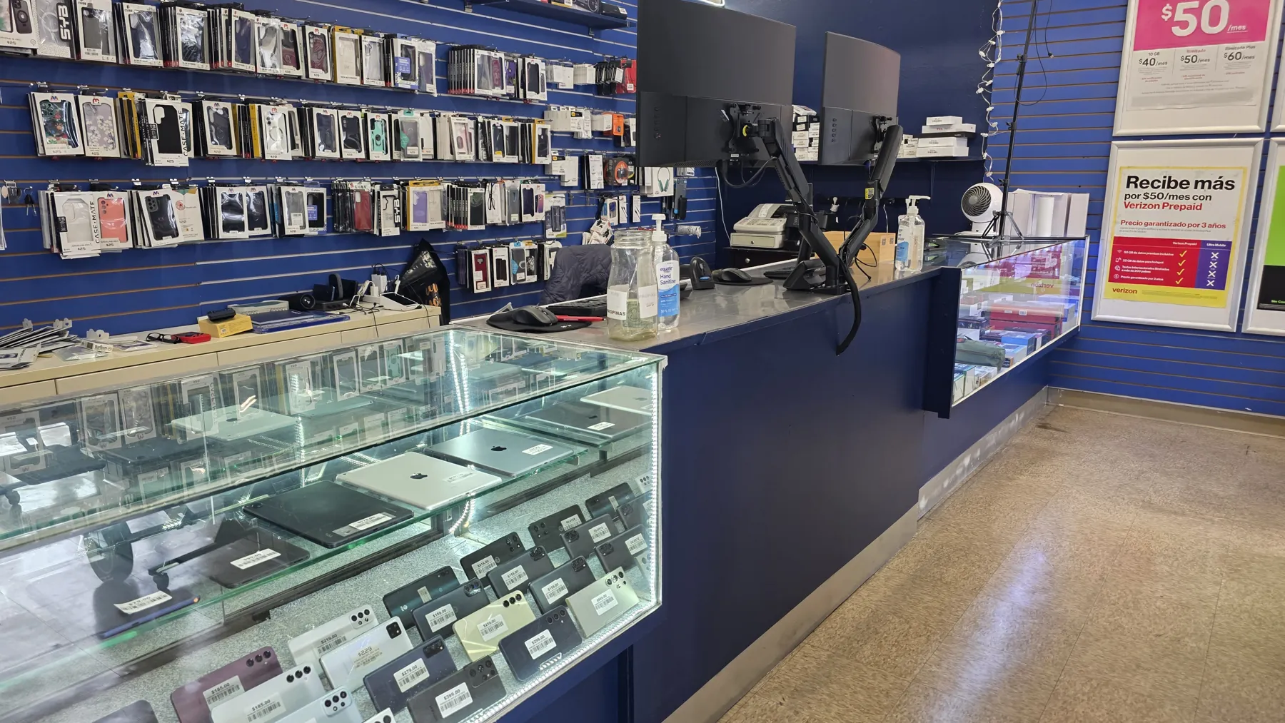 Wall of phone cases